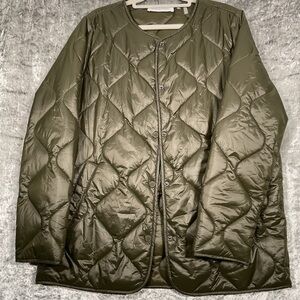 Calvin Klein Dark Green Quilted Puffer Jacket